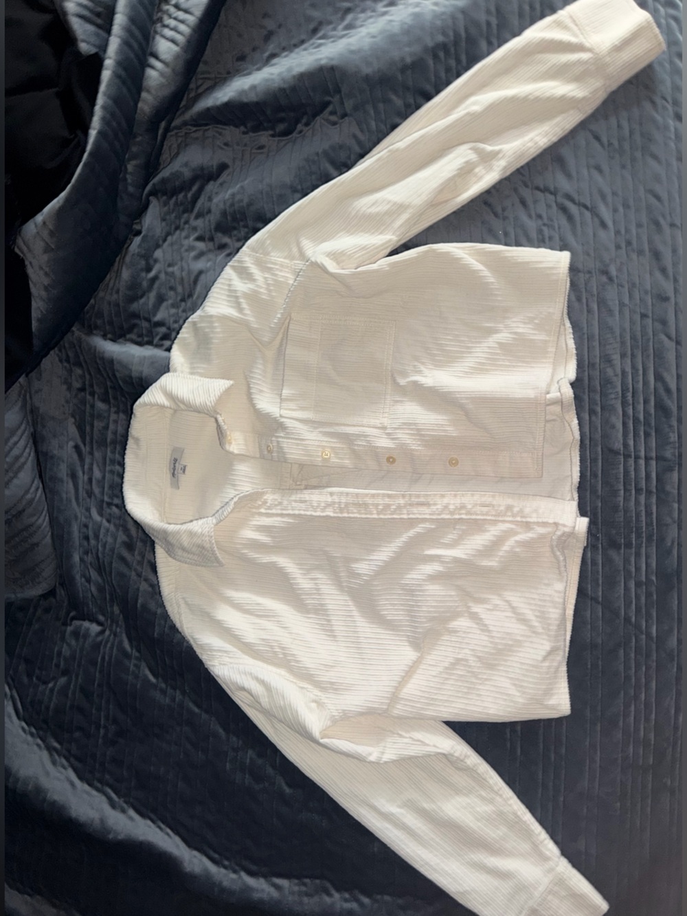 Madewell White Lightweight Button-Up Jacket
